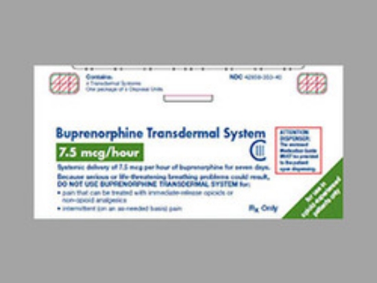 Picture of BUPRENORPHINE ER 7.5MCG/HR TDS BG REC 4