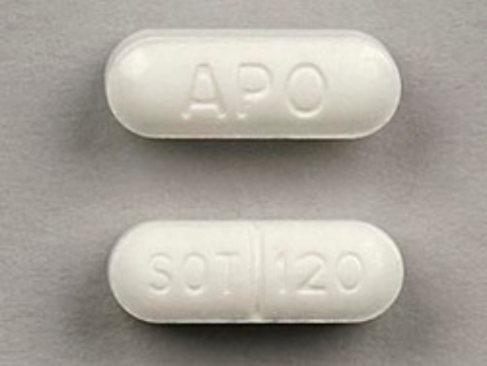 Picture of SOTALOL HCL 120MG TAB WH OBL 100