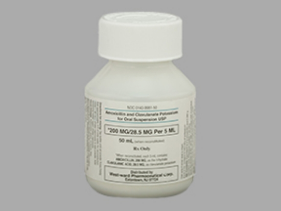 Picture of AMOXICILLIN-CLAV K 200-28.5MG ORAL SUSP 50ML