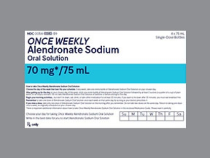 Picture of ALENDRONATE SODIUM 70MG/75ML OS CL 4X75ML