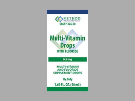 Picture of PEDIATRIC MULTI-VIT W-FLUORIDE 0.5MG/ML SOL 50ML