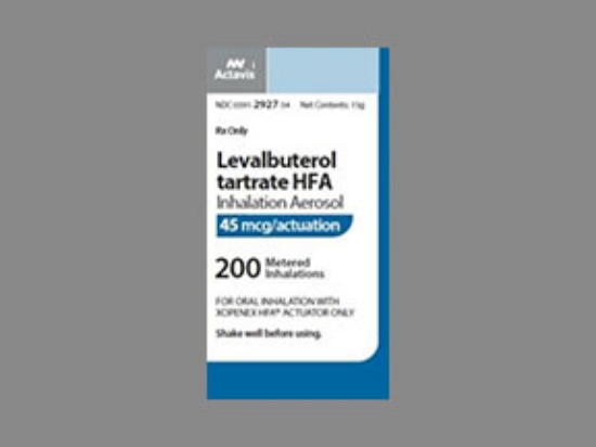 Picture of LEVALBUTEROL TARTRATE 45MCG AER CL 15GM