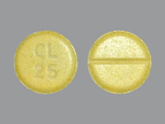 Picture of TETRABENAZINE 25MG TAB YL CYL 112