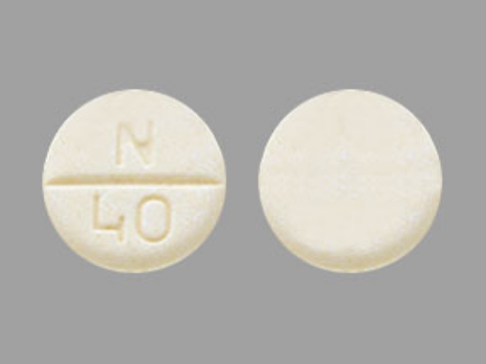 Picture of NADOLOL 40MG TAB YL RND 100