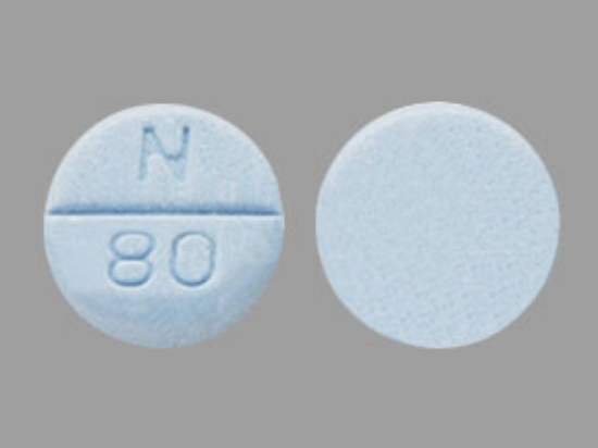 Picture of NADOLOL 80MG TAB BU RND 100