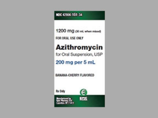 Picture of AZITHROMYCIN 200MG/5ML OS PK 30ML