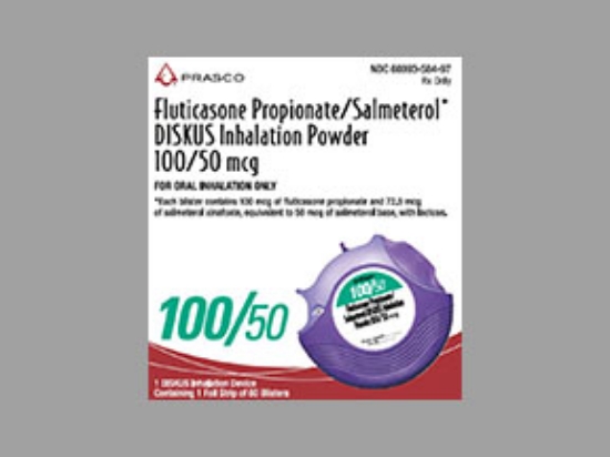 Picture of FLUTICASON PROPIONATE SALMETEROL 100-50MCG IS 60