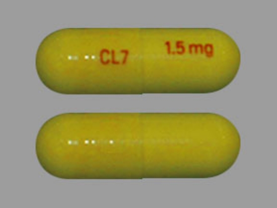 Picture of RIVASTIGMINE 1.5MG CAP YL OBL