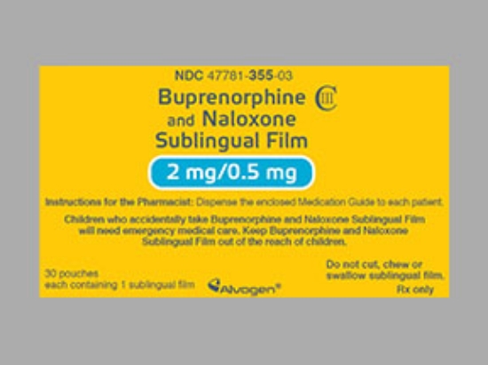 Picture of BUPRENORPHINE/NALOXONE 2-.5MG FILM 30