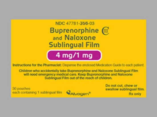 Picture of BUPRENORPHINE/NALOXONE 4-1MG FILM 30