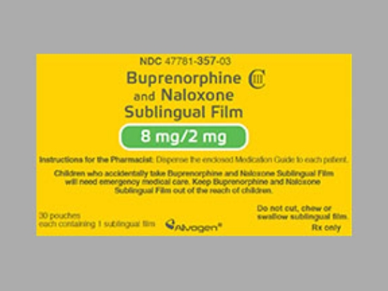 Picture of BUPRENORPHINE/NALOXONE 8-2MG FILM 30