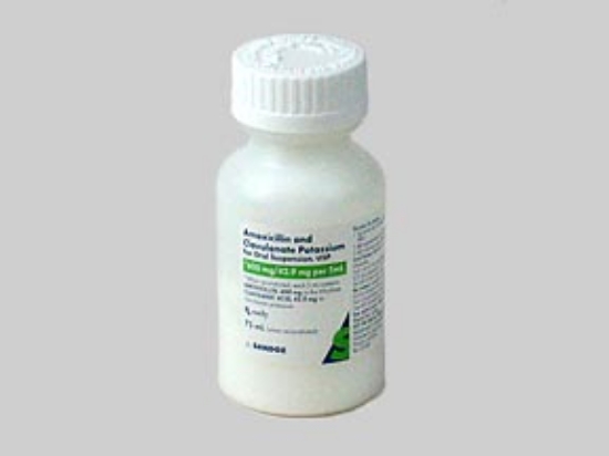 Picture of AMOXICILLIN POT CLAVULANATE 600-42.9MG OS WH 75ML