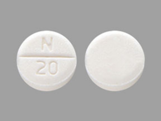 Picture of NADOLOL 20MG TAB WH RND 100