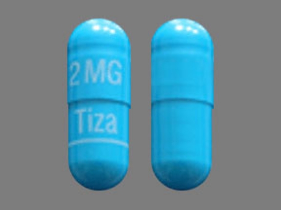 Picture of TIZANIDINE HCL 2MG CAP BU OBL 150