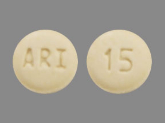 Picture of ARIPIPRAZOLE 15MG TAB YL RND 30