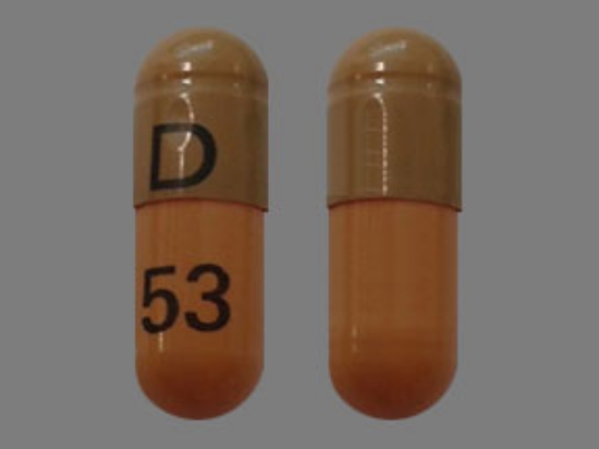 Picture of TAMSULOSIN HCL .4MG CAP ORG/OLIVE OBL 500