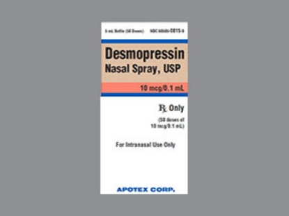 Picture of DESMOPRESSIN ACETATE.01% NS CL 5ML