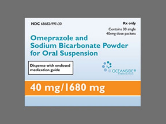 Picture of OMEPRAZOLE/SOD BICARB 40-1680 OS POW PKT 30