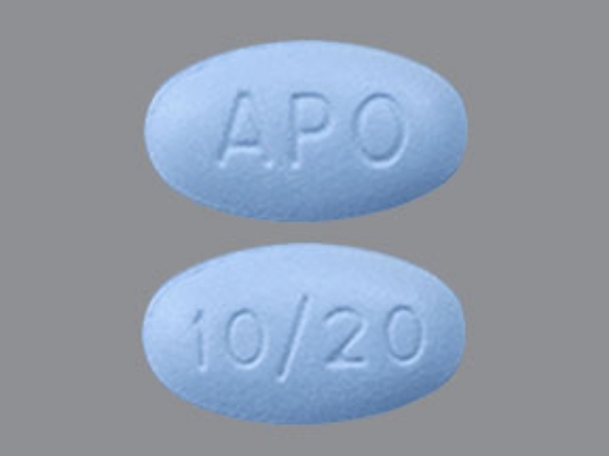 Picture of AMLODIPINE ATORVASTATIN CALCIUM 10-20MG TAB BU 30