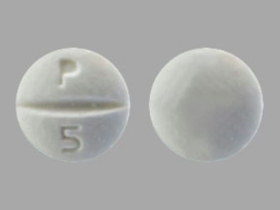 Picture of PINDOLOL 5MG TAB WH RND 100