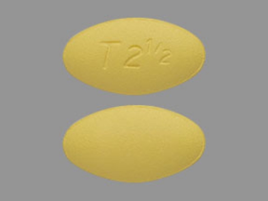 Picture of TADALAFIL 2.5MG TAB LIGHT YELL0W 500