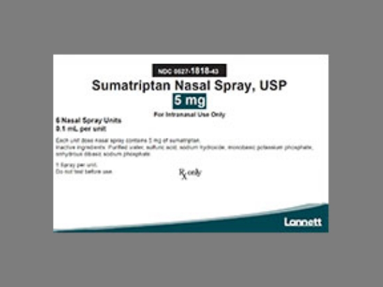 Picture of SUMATRIPTAN SOL 5MG NS CL 1X6