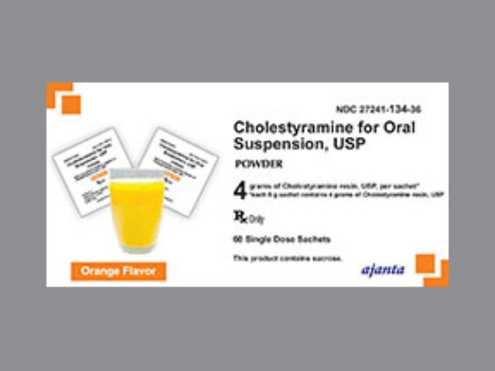 Picture of CHOLESTYRAMINE 4GM POWDER ORANGE PACKET 60