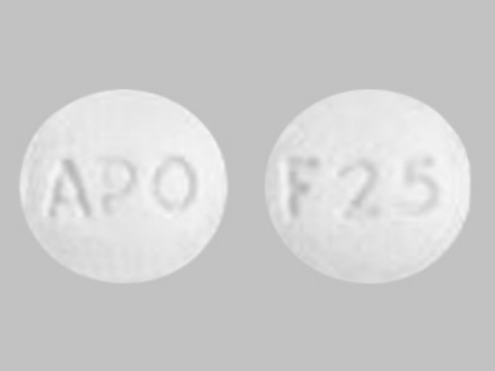 Picture of FLUVOXAMINE MALEATE 25MG TAB WH RND 100