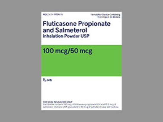 Picture of FLUTICASONE PROP SALM 100-50MCG IS DISKUS WH 60