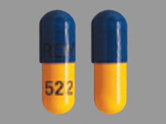 Picture of ATOMOXETINE HCL 60MG CAP BLUE/GOLD OBL 30
