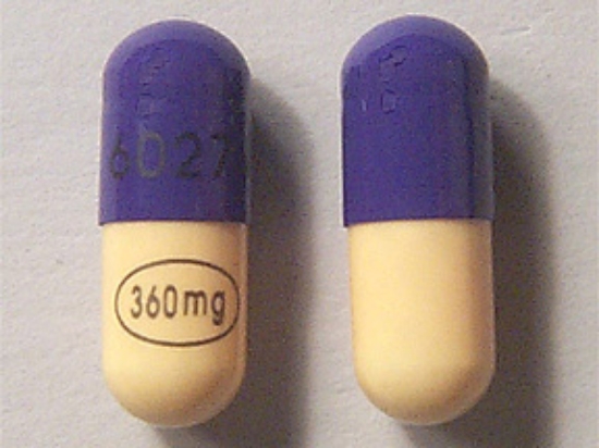 Picture of VERAPAMIL HCL ER 360MG CAP LV/YL OBL 100