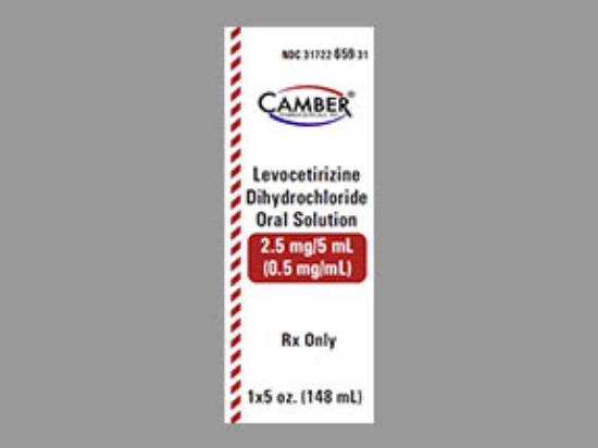Picture of LEVOCETIRIZINE DIHYDROCHLOR 2.5MG/5ML SOL CL 148ML