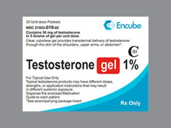 Picture of TESTOSTERONE GEL 1% GEL CL 30X5G