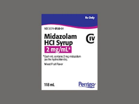 Picture of MIDAZOLAM HCL 2MG/ML SYP RD 118ML