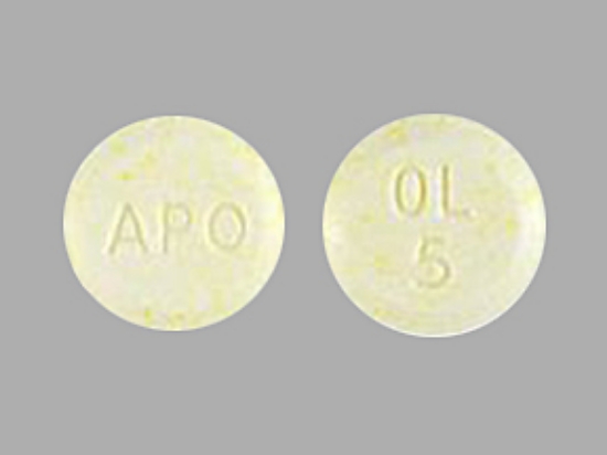 Picture of OLANZAPINE ODT 5MG YLW RND 30