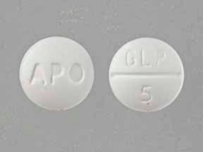 Picture of GLIPIZIDE 5MG TAB WH RND 100