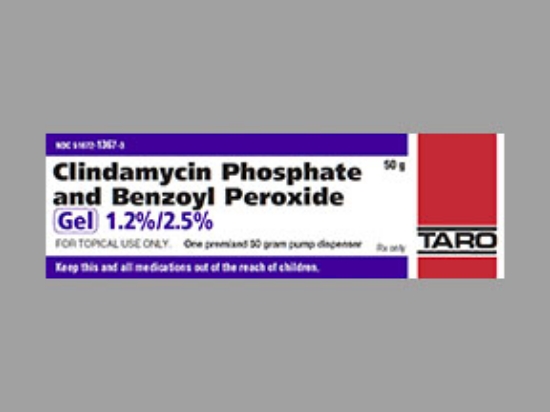 Picture of CLINDAMYCIN-BENZOYL PEROX GEL 1.2-2.5% GEL WH 50GM