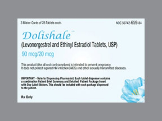 Picture of DOLISHALE 90-20MCG TAB GN RND 3X28