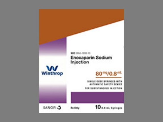 Picture of ENOXAPARIN SODIUM 80MG/.8ML INJ CL 10