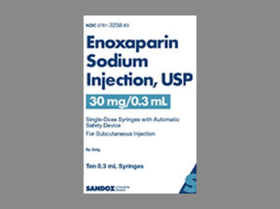 Picture of ENOXAPARIN SODIUM 30MG/.3ML INJ CL 10