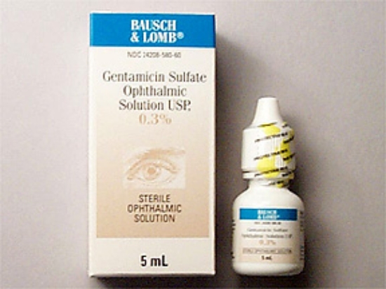 Picture of GENTAMICIN SULF .3% OPHTH SOL 5ML