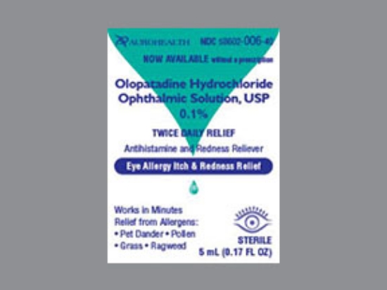 Picture of OLOPATADINE HCL OTC .1% SOL CL 5ML