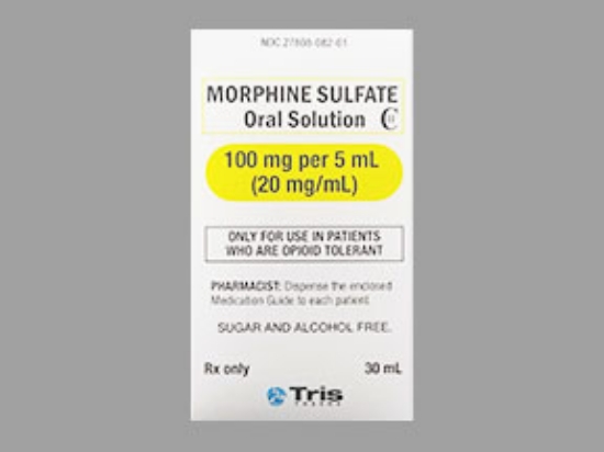 Picture of MORPHINE SULFATE 100MG/5ML OS CL 30ML