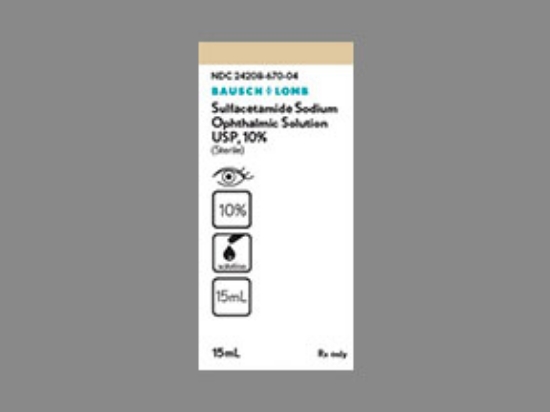 Picture of SULFACETAMIDE SODIUM 10% OPHTH SOL CL 15ML