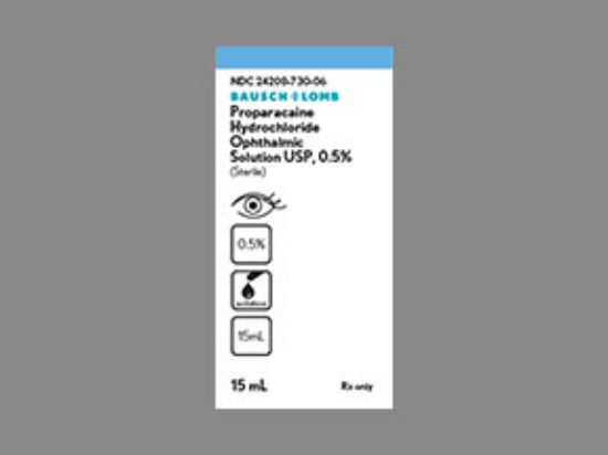 Picture of PROPARACAINE HCL .5% OPHTH SOL CL 15ML