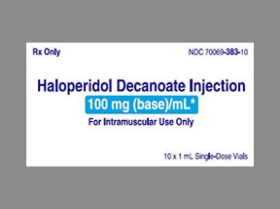 Picture of HALOPERIDOL DECANOATE 100MG INJ YL 10X1ML VL