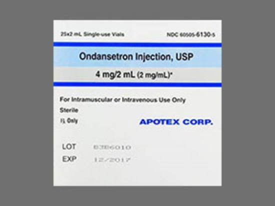 Picture of ONDANSETRON HCL 4MG/2ML INJ CL 25X2ML