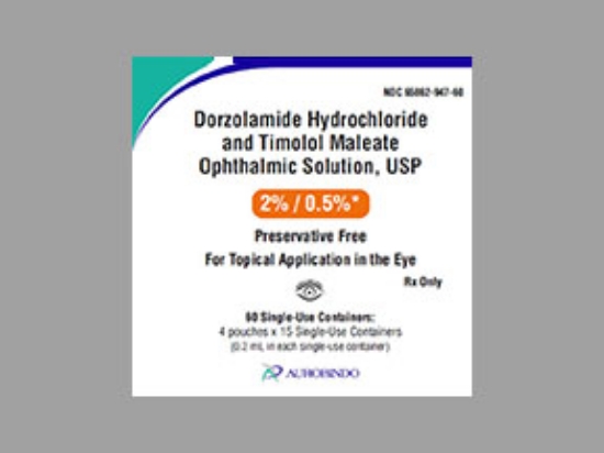 Picture of DORZOLAMIDE TIMOLOL MAL 2-.5% OPSL CL 60 DROPPERS