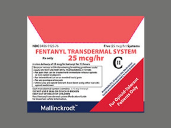 Picture of FENTANYL MATRIX 25MCG PATCH CL REC 5