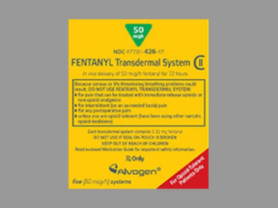 Picture of FENTANYL MATRIX 50MCG/HR TDS CL SQU 5